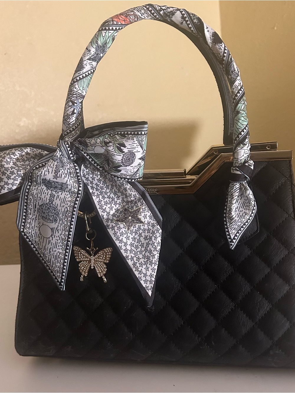 2 in 1 Twilly Purse Starry Night Moon Women Scarf Headband Pink Black White